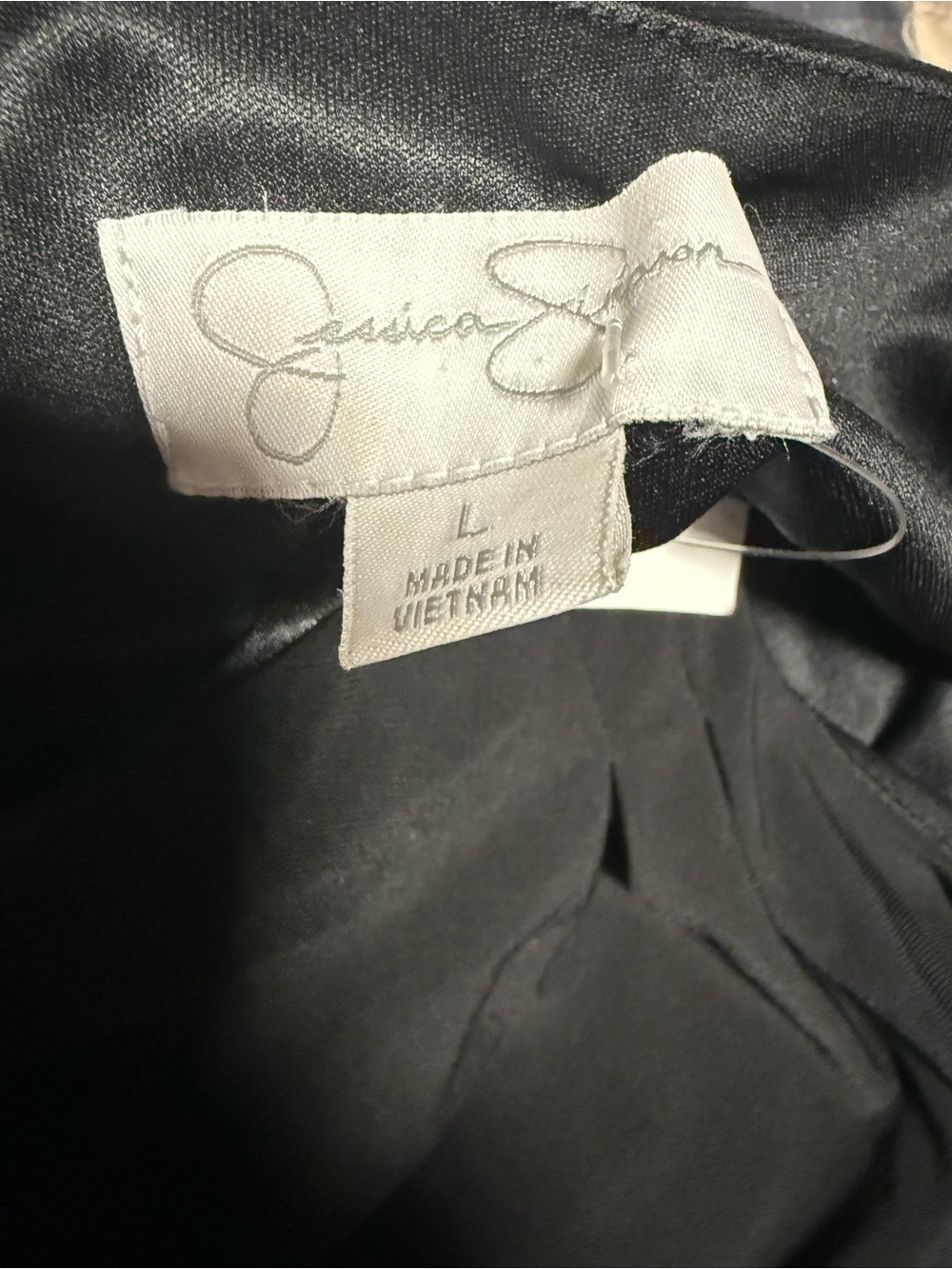 Jessica Simpson Black Blouson Mini Dress L NWOT Dolman Sleeve Cocktail Party - Picture 5 of 6